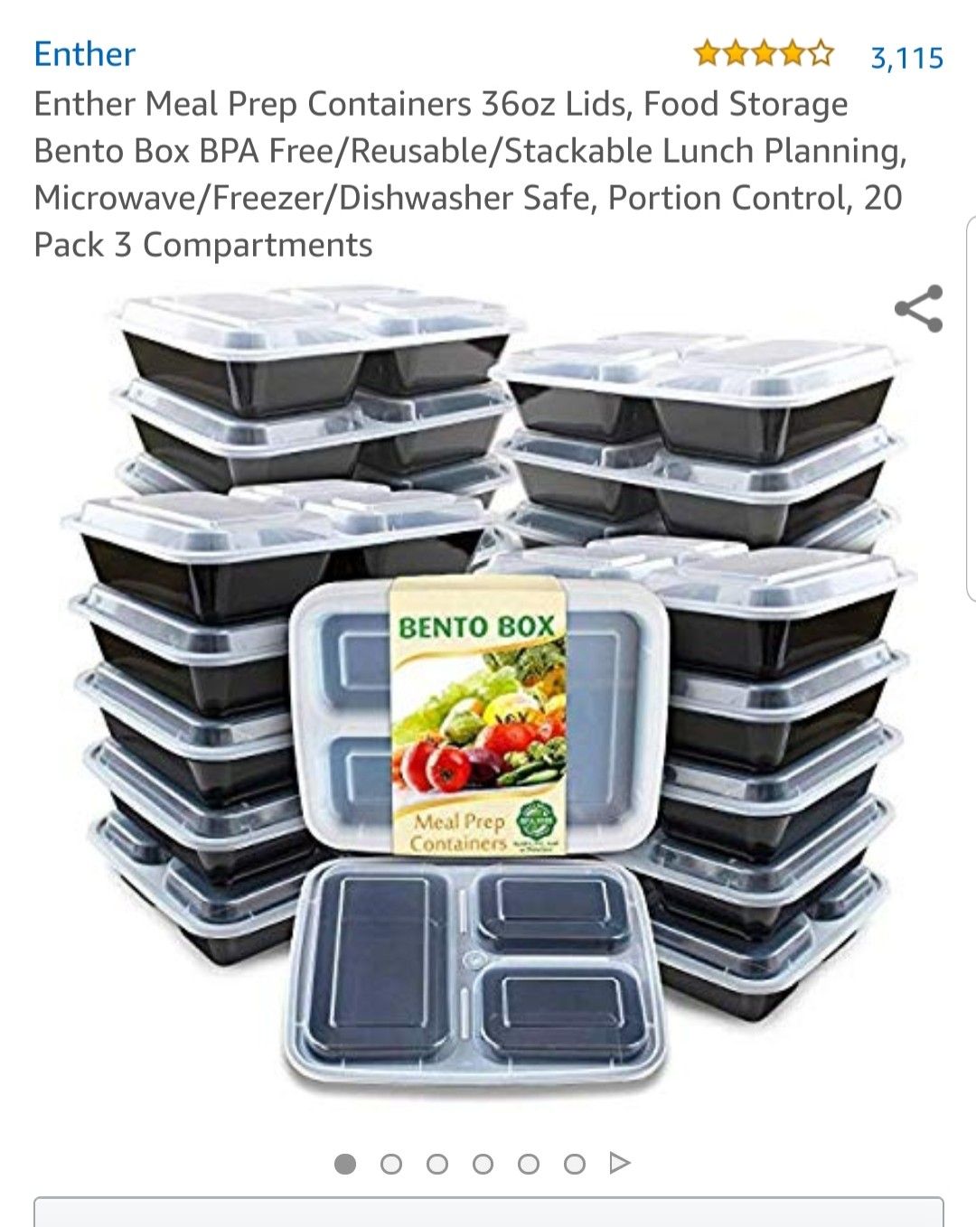 Meal prep containers / storage