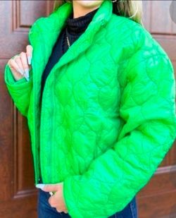 New With Tags Green Puffer Jacket