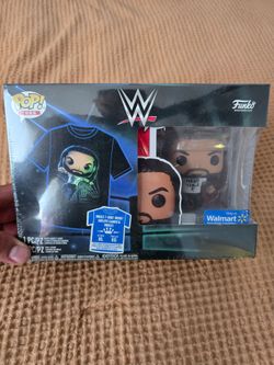 Funko Pop WWE ROMAN REIGNS Head Of The Table Figure Shirt Combo Size XL-NIB