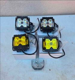 LED Light Pods Work Lights Luces Focos Niebla Neblina Chevy Gmc Ford Toyota Dodge Ram Chevrolet Jeep Chrysler Honda