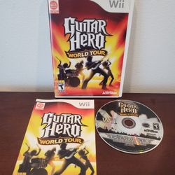 Guitar Hero: World Tour (Nintendo Wii, 2008) CIB Complete Video Game