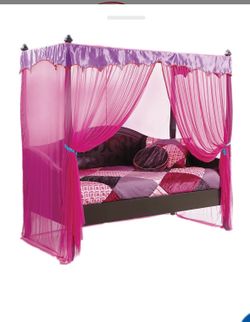 Dark Merlot 4-Piece Canopy Daybed – Complete Set