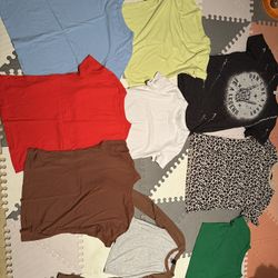 Women’s Clothing Closet Clean Out Bundle Mixed Seasons Size Medium Shirts Sweaters Pants Skirts