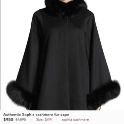 Sophia Cashmere Fur Cape