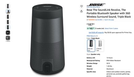 Bose SoundLink Revolve+ Bluetooth Speaker & Charger