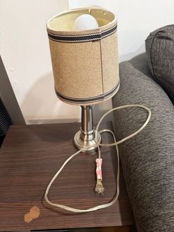 Small Table Lamp with Drum Shade