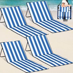 4 Pack Portable Beach Park Chairs