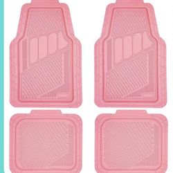 4 Piece Pink Car Mats