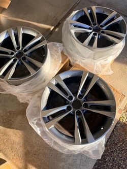 Three 18"x8" Car Rims Replacement, Car Rim Fits for BMW 2012–2019 // 320i // 328i // 330i // 335i // 340i // 428i // 430i // 435i //440i, 18 Inch Rims