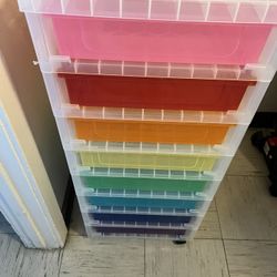 Plastic Drawers Cart Organizer 8 Drawers, In Excellent Condition, FIRM PRICE