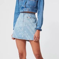 BDG UO Modern Zipper Denim Skirt Sz 0