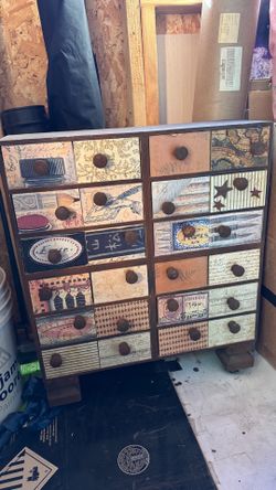 wooden chest of drawers