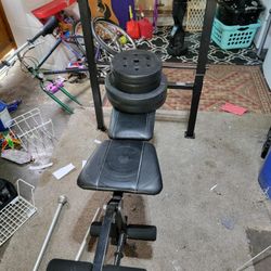 Work Out Bench With Weights