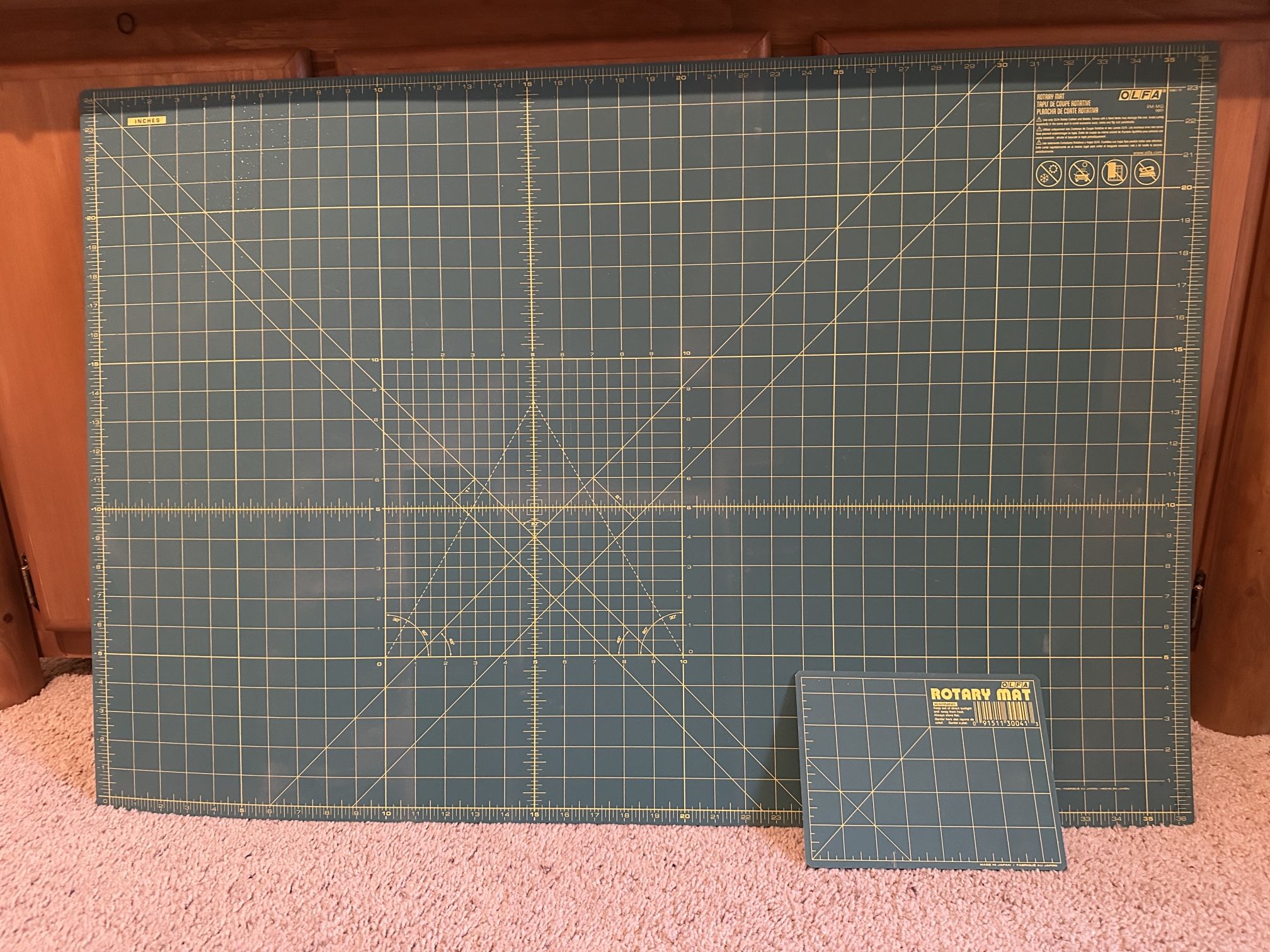 OLFA 24x36 Self Healing Rotary Cutting Mat with Grid and Double-Sided