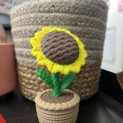 Sun Flower Knitted Decor 