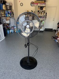 Outdoor Pedestal Misting Fan, 3-Speed High outdoor cooling