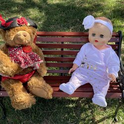 Teddy Bear & Doll Bench