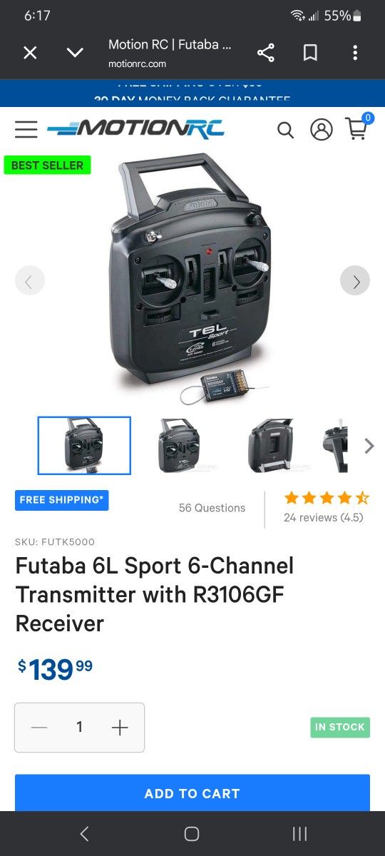 6 Channel Transmitter R/C System