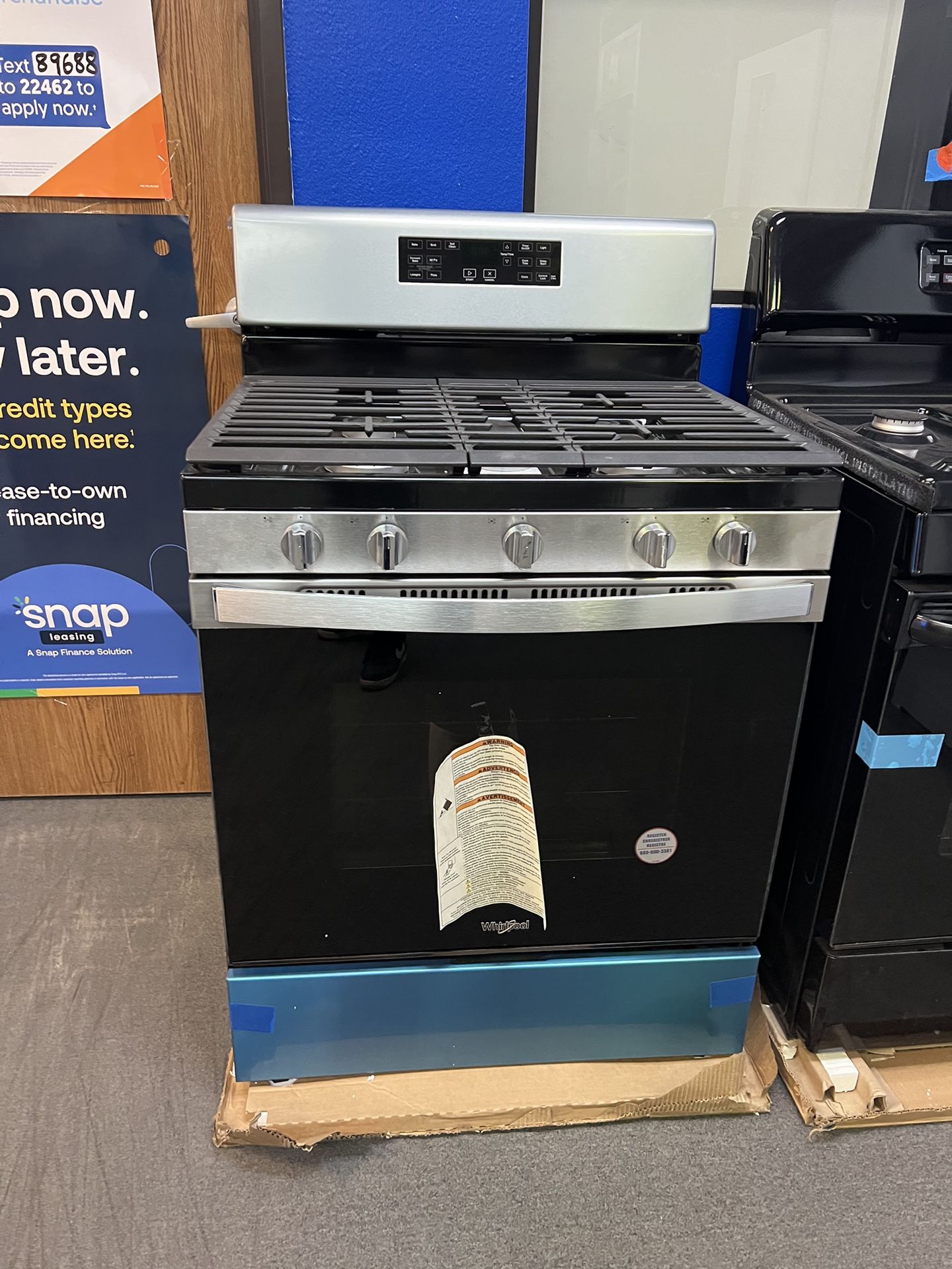 Whirlpool Grey Gas Range