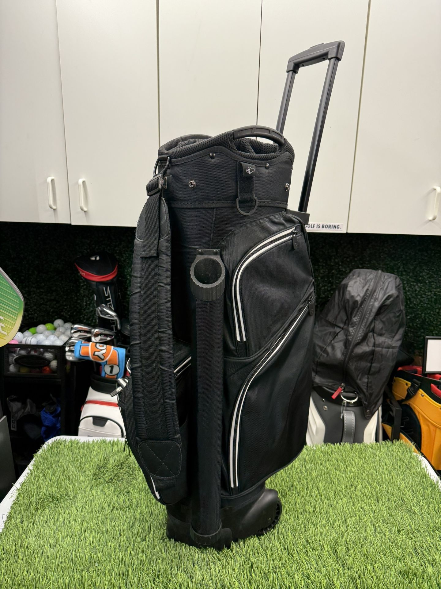 RJ Sports Carter Golf Cart Bag with Wheels – Easy Transport