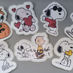 Joe Cool Camp Snoopy Holographic Stickers Set Free shipping 