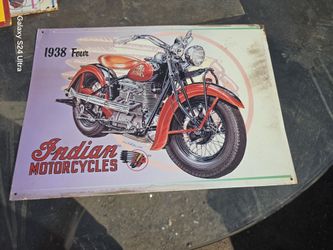 1938 Four Indian motorcycle vintage sign