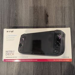 CRKD Nitro Deck+ Handheld Nintendo Switch Controller - Clear Black Edition