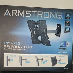 ARMSTRONG 17 in. to 42 in. Swivel/Tilt TV Wall Mount 