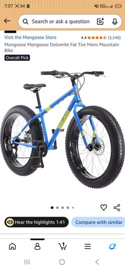26 inch Mongoose Dolomite Fat Tire bike