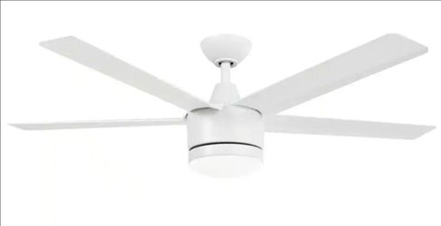 Mewry 52in. LED Ceiling Fan with Remote White BRAND NEW