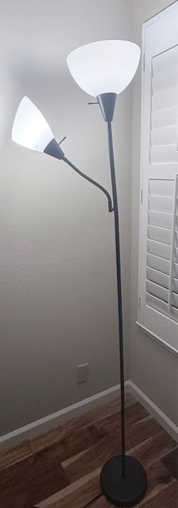2-Light Floor Lamp with Adjustable Reading Light