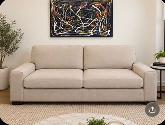 Modern Beige Sofa - Excellent Condition