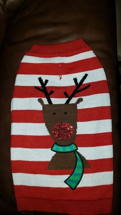 Dogs X-mas sweater size Medium-worn ince