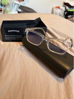 White Chrome Hearts Clear Full Rim Eyeglasses