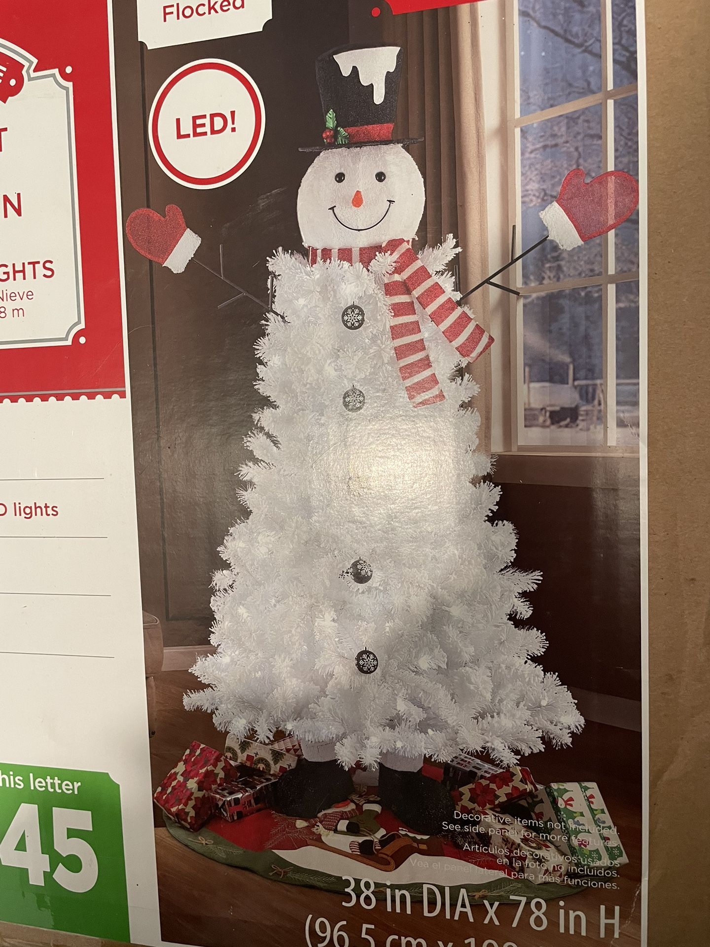 HOLIDAY TIME 6.5 FT PRE-LIT SNOWMAN ☃️ CHRISTMAS TREE
