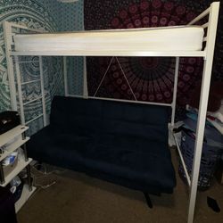 Twin Bed Frame- Open Bottom For Desk