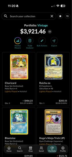 Vintage Pokemon cards