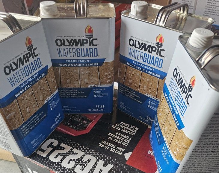 Olympic
WaterGuard 1 gal. Maple Brown Transparent Wood Stain and Sealer