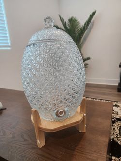 Glass dispenser 2.5 gallon comes with wooden stand
