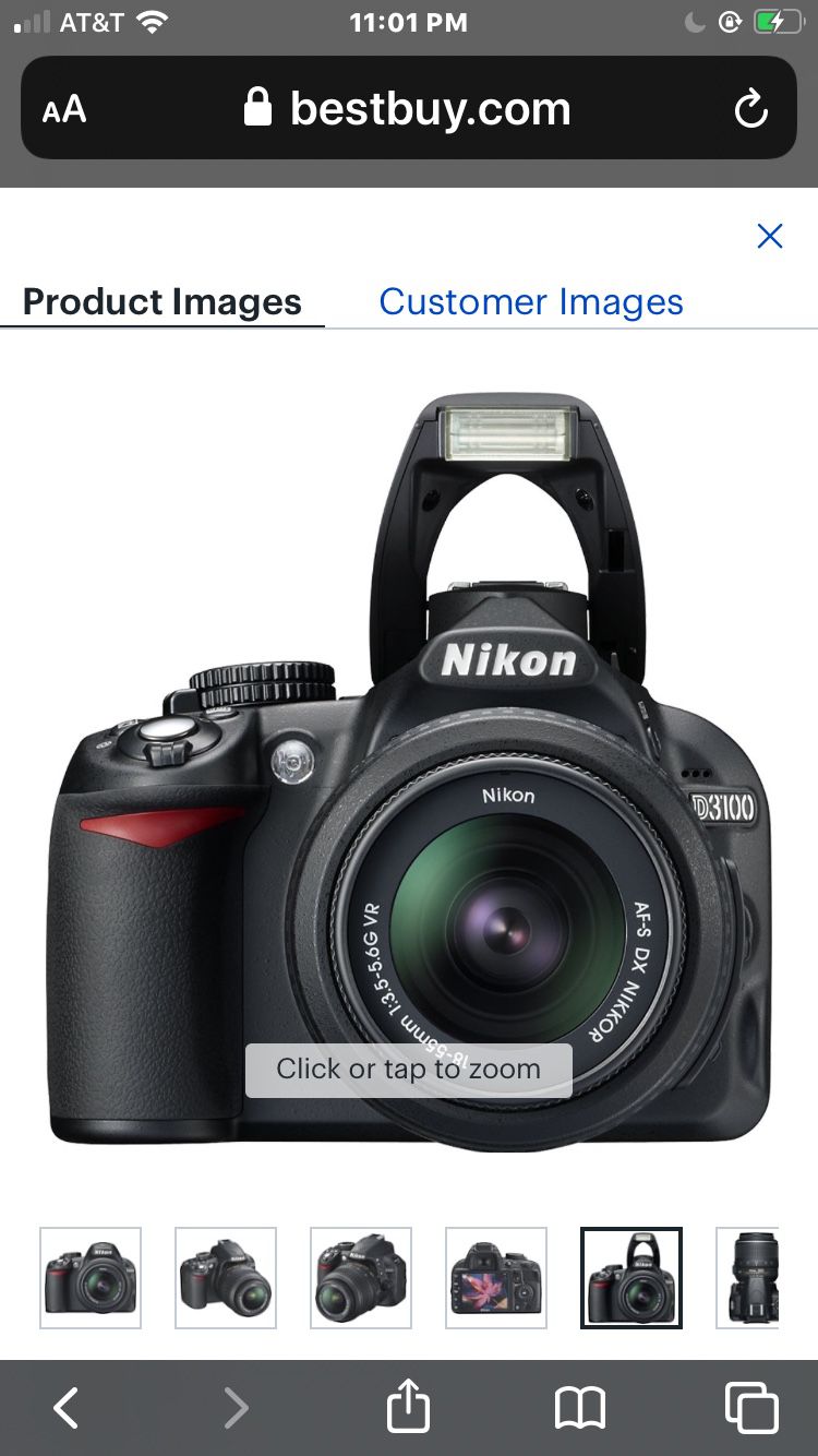 Nikon D3100 with Nikon 18-55mm Lens, Battery, and Nikon Camera Bag