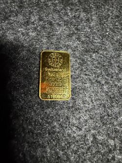 Gold money 2gram 999.9 fine Swiss currency