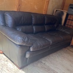 Leather Brown Couch