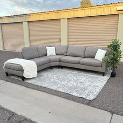 Max Home Grey L-Sectional w/ Chaise