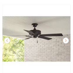 Hampton Bay Barrow Island 52 in. Indoor/Outdoor Wet Rated Natural Iron Ceiling fan