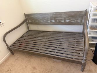 World Market Antique Gray Wood Indonesian Daybed Frame