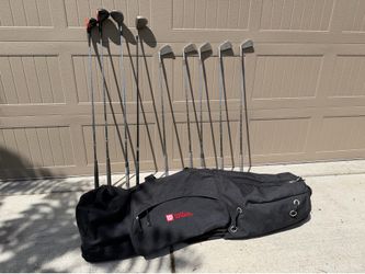 Set of Wilson Golf Clubs and Bag Drivers Wedge