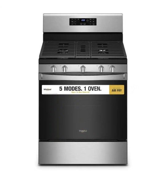Whirlpool 5 cu. ft. Gas Range with Air Fry Oven in Stainless Steel