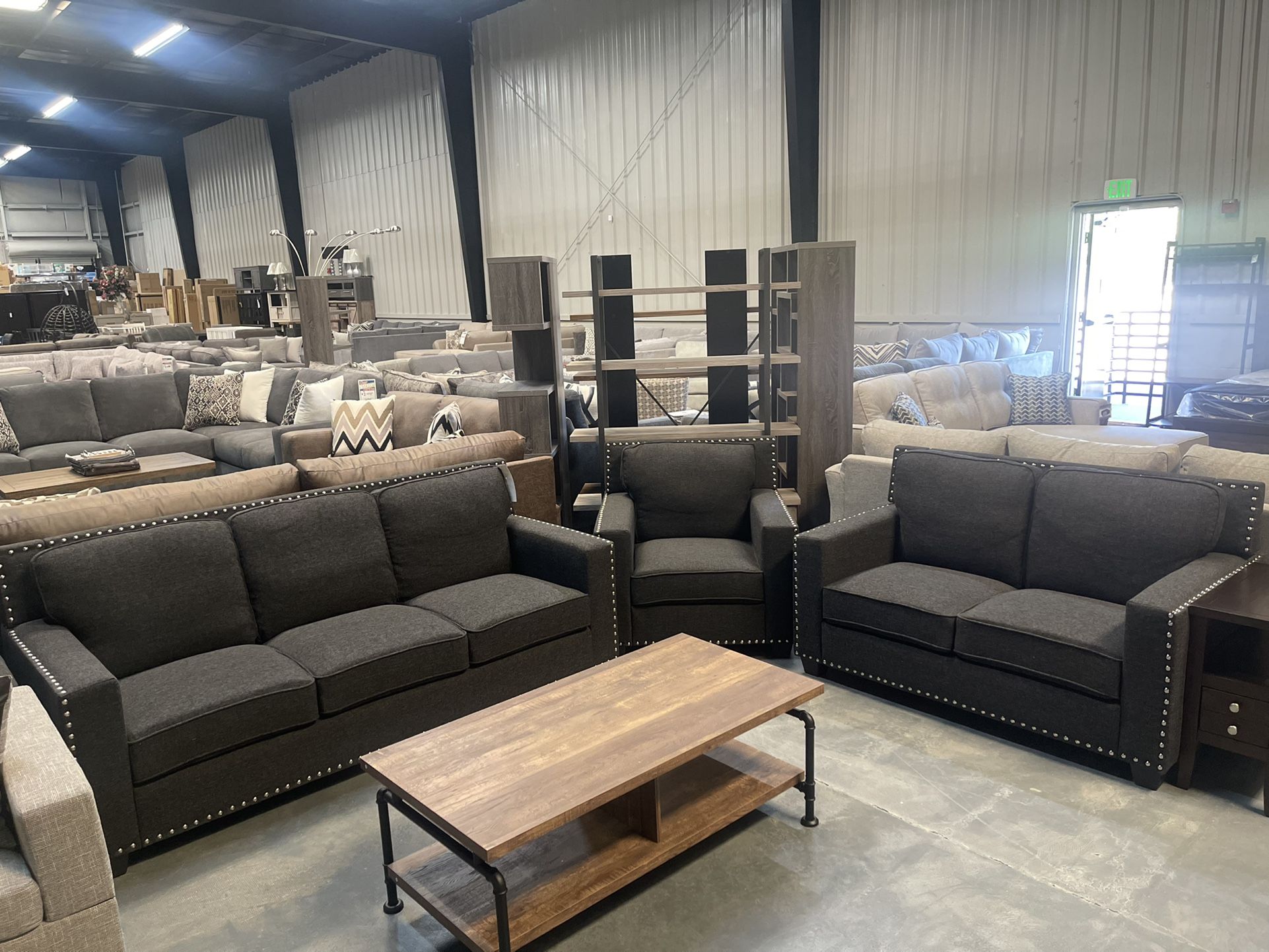 3-piece Set Sofa, Loveseat And Chair