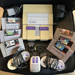 ***Super Nintendo Original 1991 Console And Games Bundle***