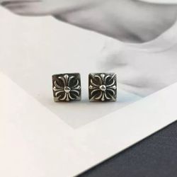Chrome hearts 925 Silver cross stud earrings 2pc